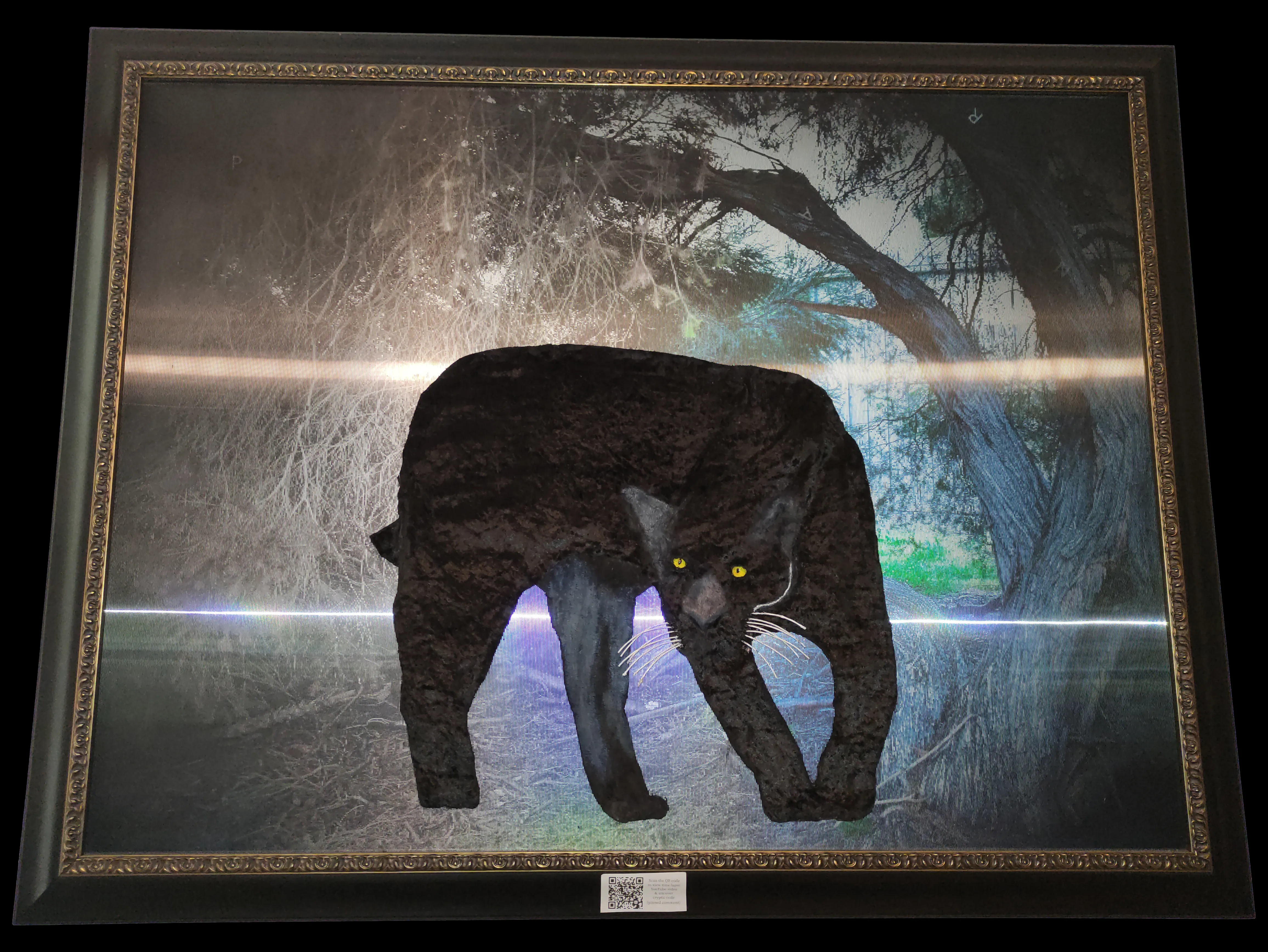 Jaguar artwork on lenticular print